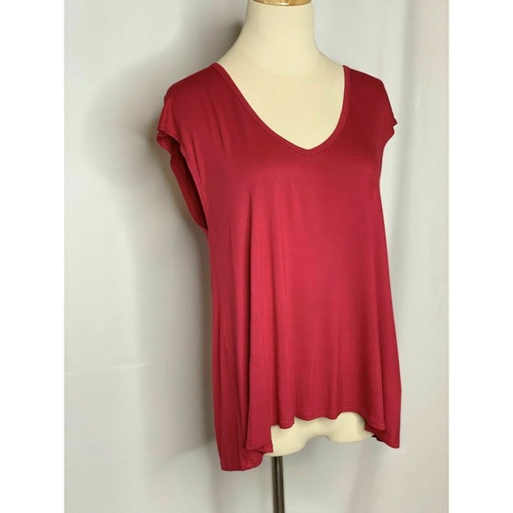 Gap Strawberry Cap Sleeve Scoop Neck Open Flap Back T Shirt Top Sz Small - Picture 9 of 9
